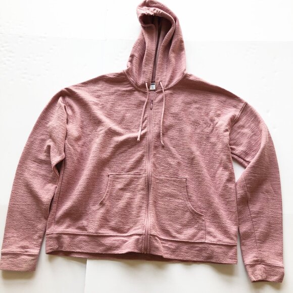 OLD NAVY Lightweight Textured Full-Zip Hoodie Mountain Dusk Womens Large Tall - Picture 2 of 9